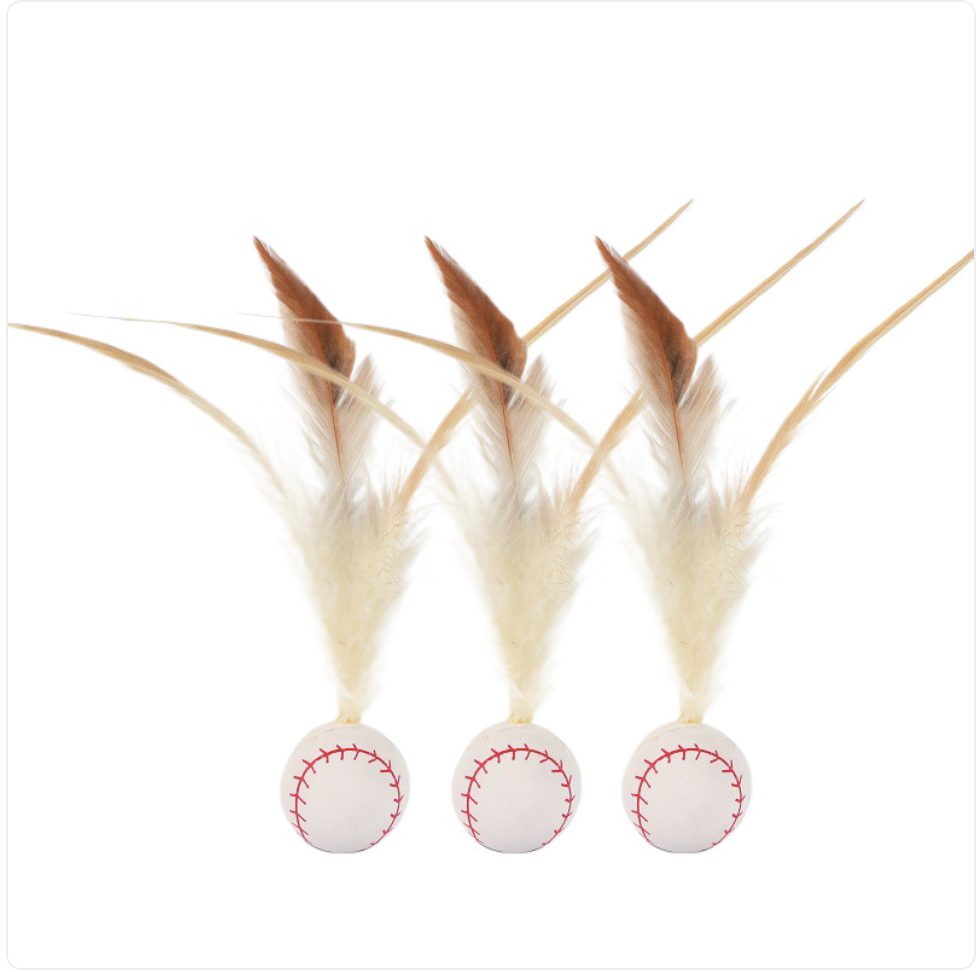 Elastic Chicken Feather Ball Cat Toy