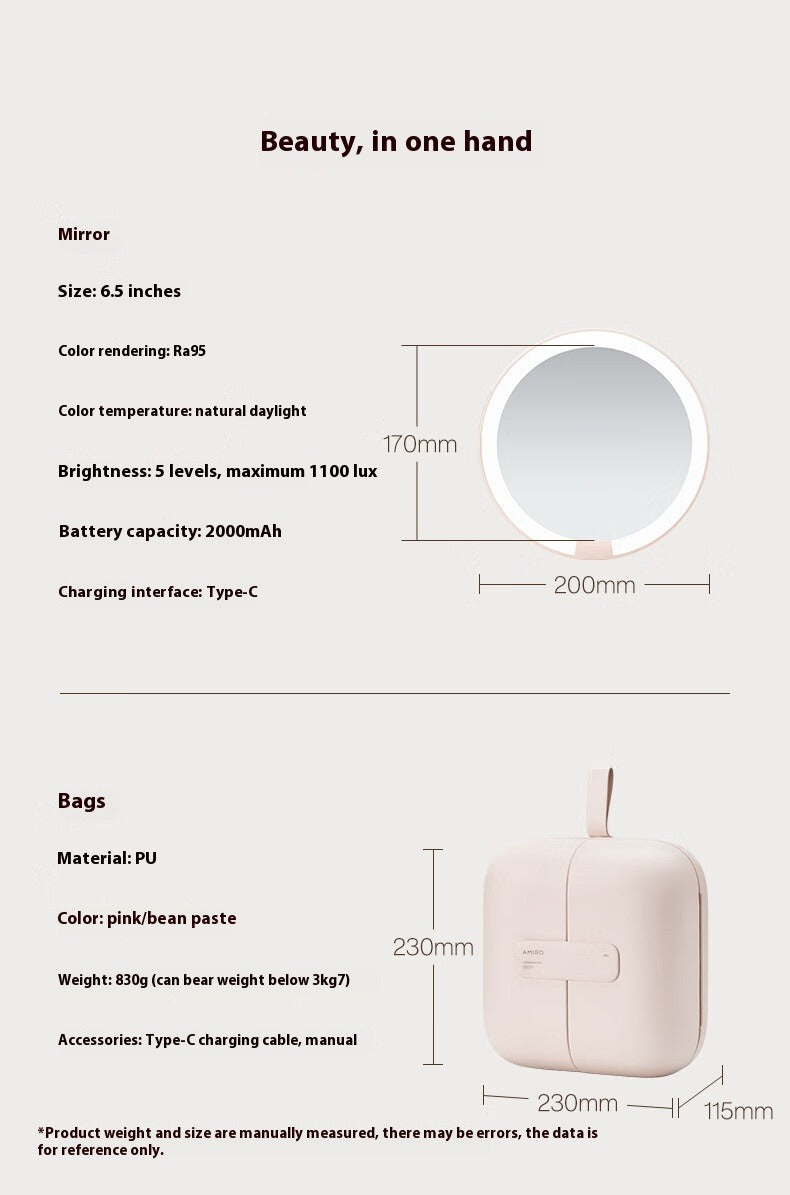 Portable LED Lighted Vanity Mirror
