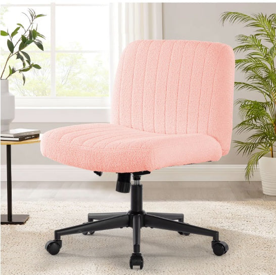 Linen Armless Swivel Rocking Chair