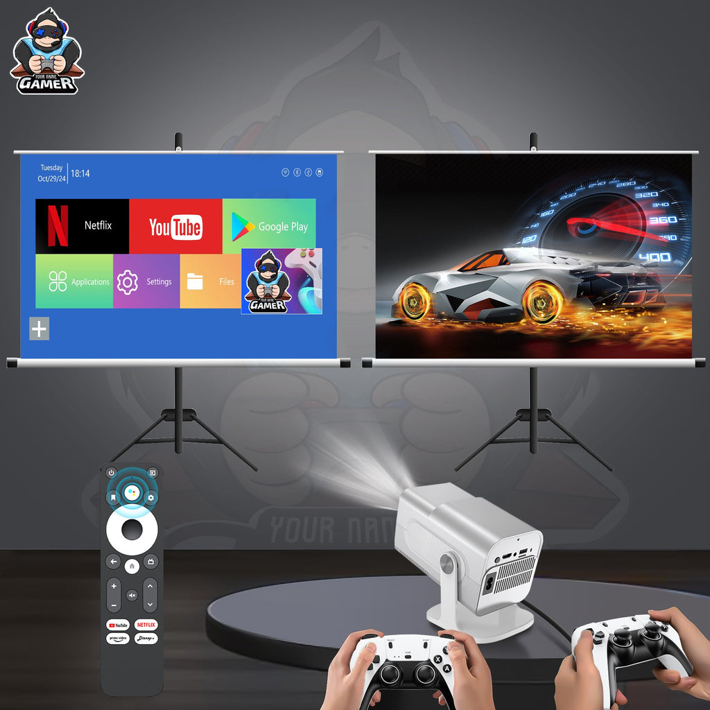 Mini Android Game Console with 4K HD Projector