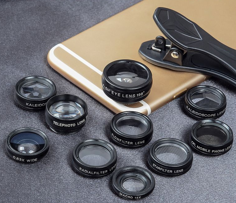 10-in-1 Smartphone Lens Kit with Fisheye and Macro Filters