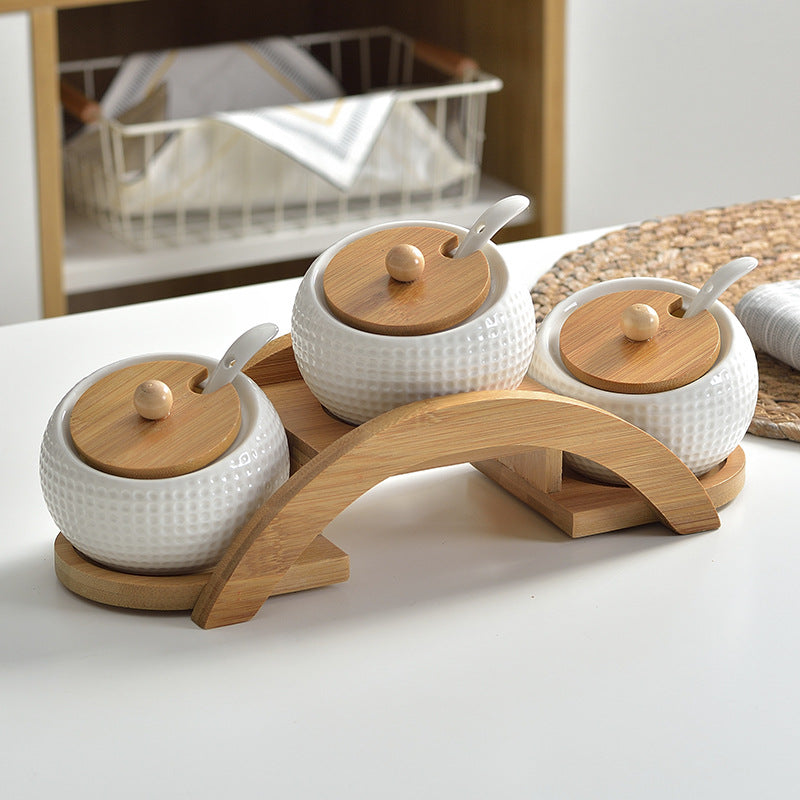 Ceramic Spice Container Set Creative Golf Design