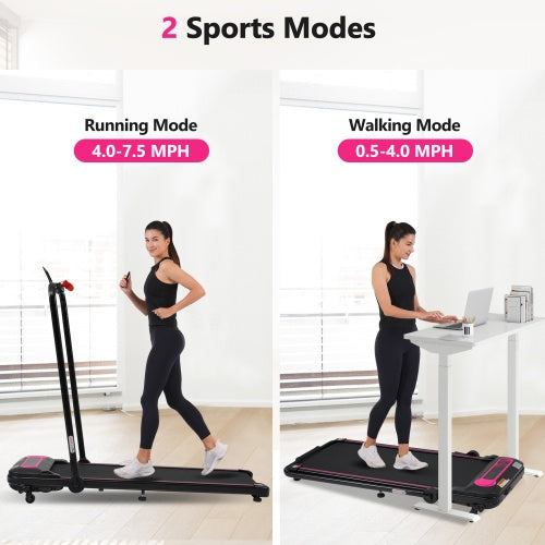 Folding Walking Pad Under-Desk Treadmill with Incline