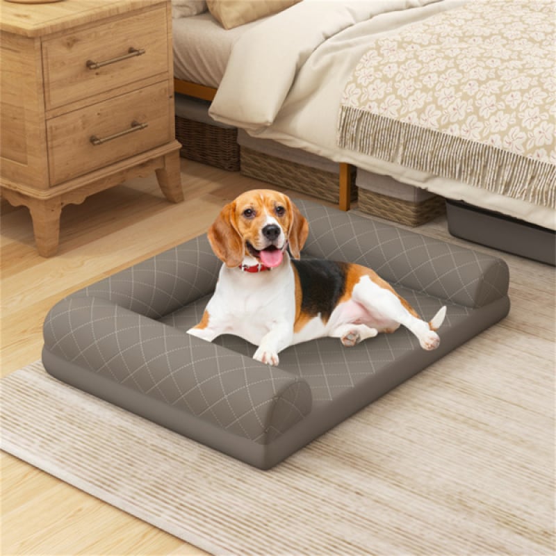 36-Inch Orthopedic Dog Bed with Bolster Sides