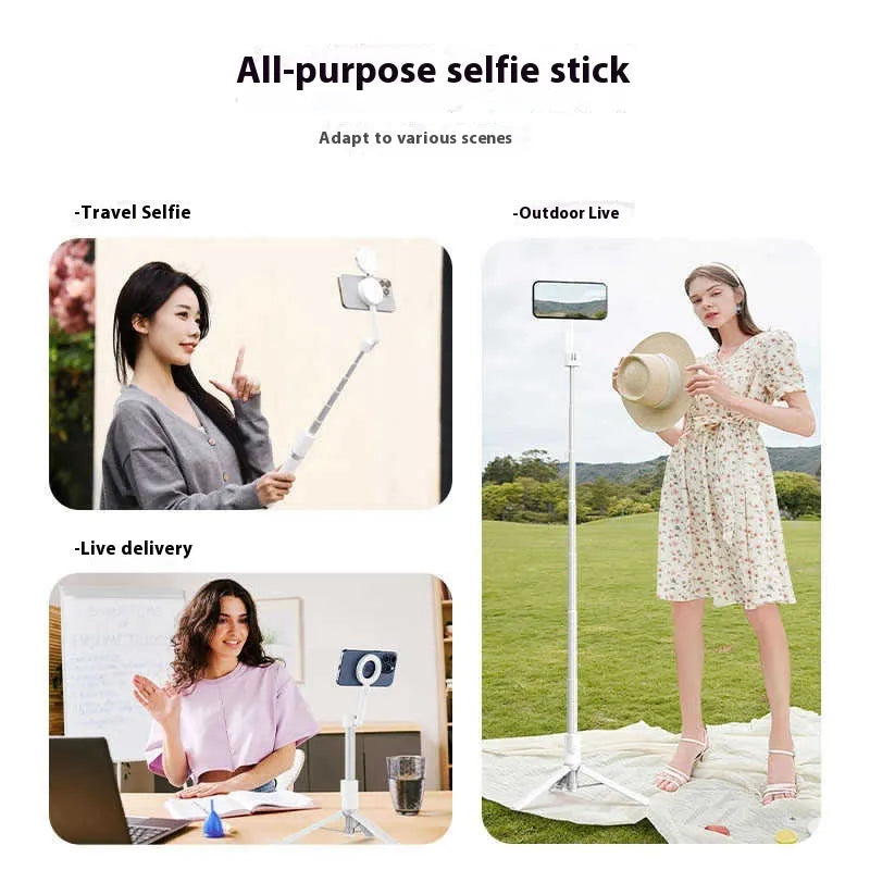 Selfie Stick Bluetooth with Magnetic Mobile Phone Mount