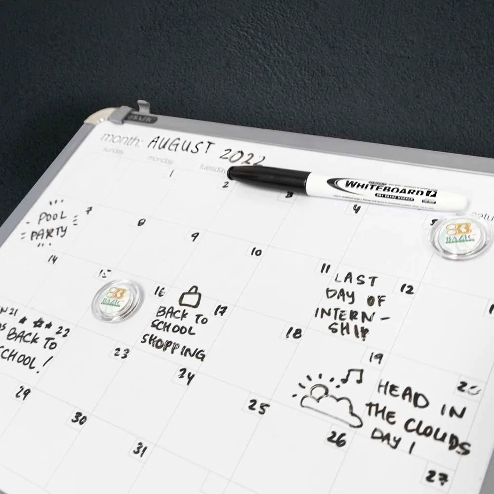 Magnetic Dry Erase Calendar Board 11 X 14 w Marker 2 Magnets