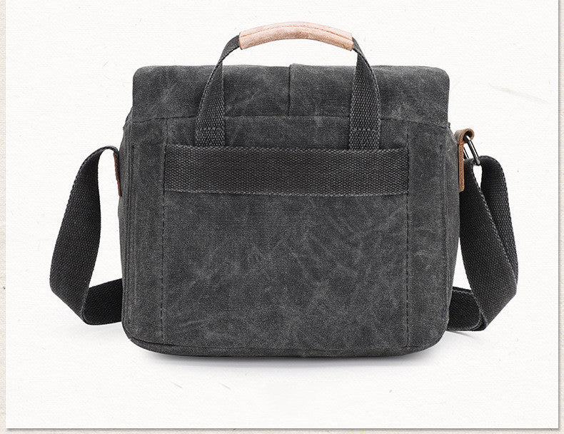 Water-Resistant Canvas Camera Bag for DSLR Crossbody