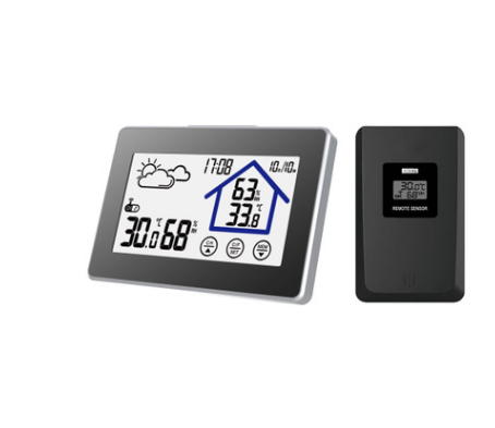 Touchscreen Thermometer and Hygrometer for Outdoors