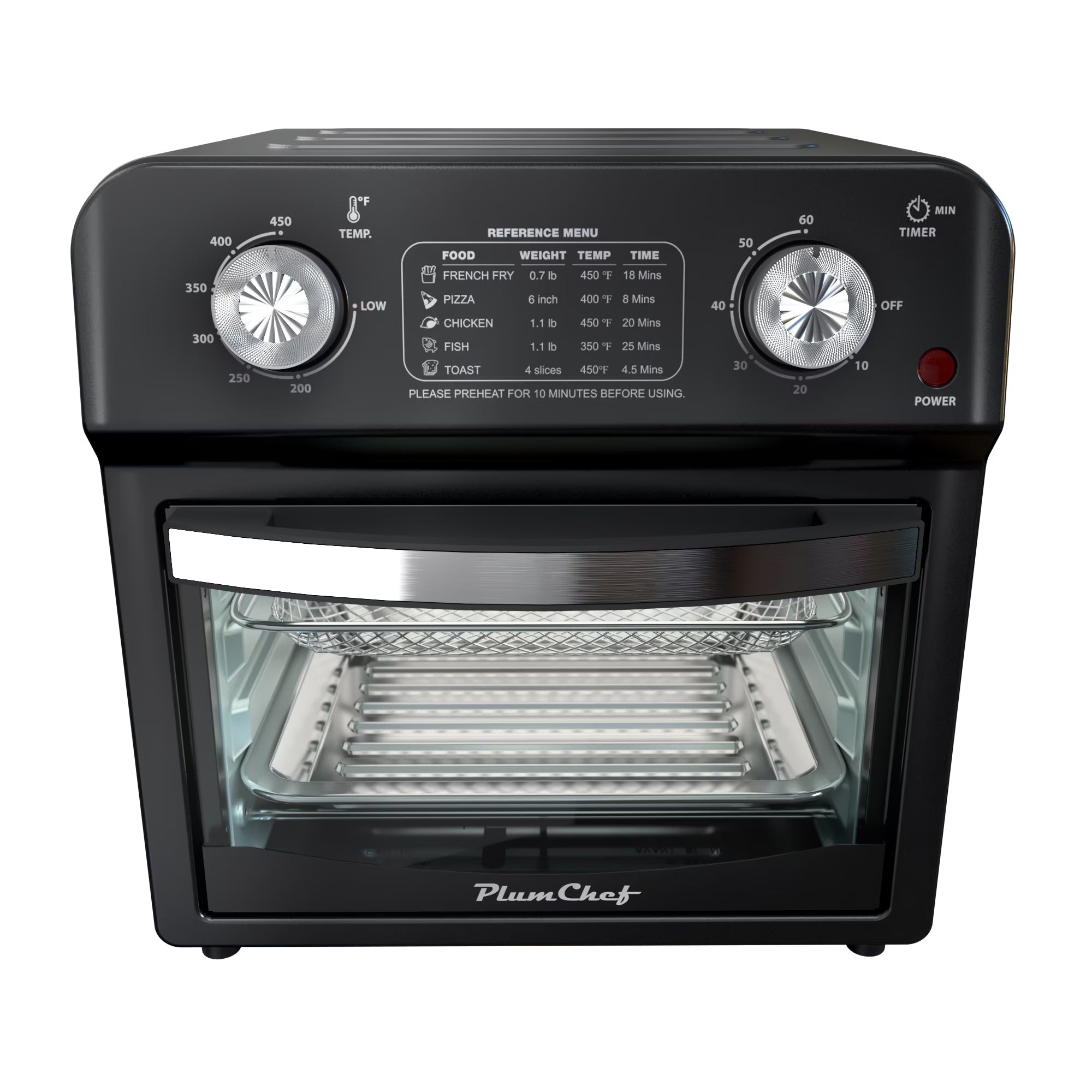 12L Dual-Knob Air Fryer Oven