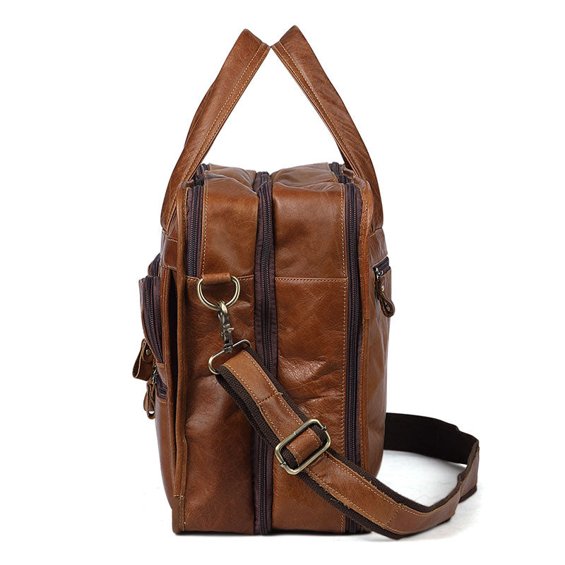 Genuine Leather Business Travel Messenger Bag