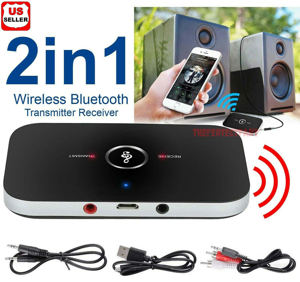 Bluetooth 5.0 Transmitter Receiver 2-in-1 Wireless Audio 3.5mm Jack Aux Adapter
