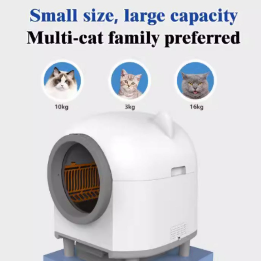 Automatic Enclosed Self-Cleaning Cat Litter Box