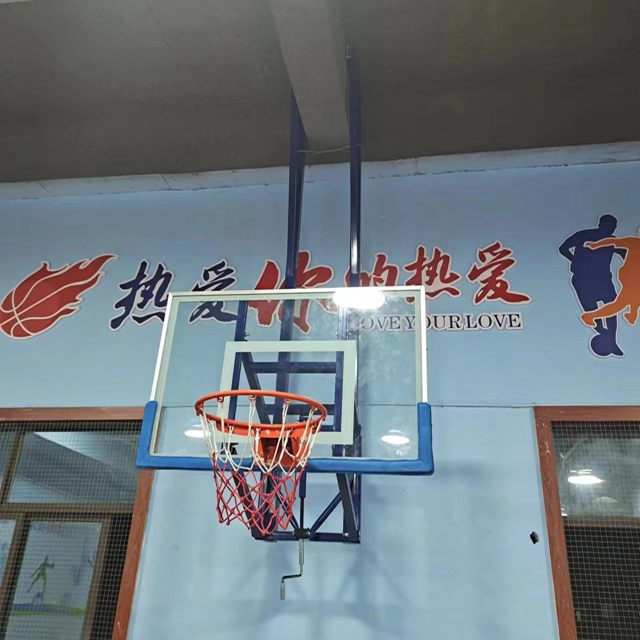 Adjustable Wall-Mounted Basketball Hoop