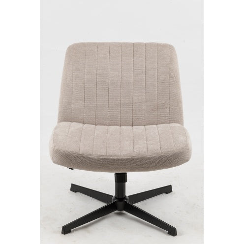 Cross-Legged Fabric Task Chair, Wide Seat