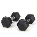 20lb Rubber-Coated Cast Iron Dumbbell Pair
