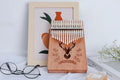 17-Key Thumb Piano Acoustic Mahogany Music Instrument