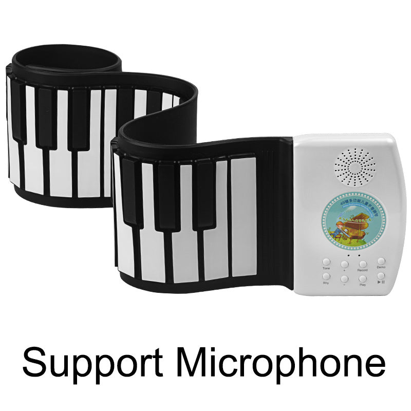 49-Key Foldable Roll-Up Piano for Kids
