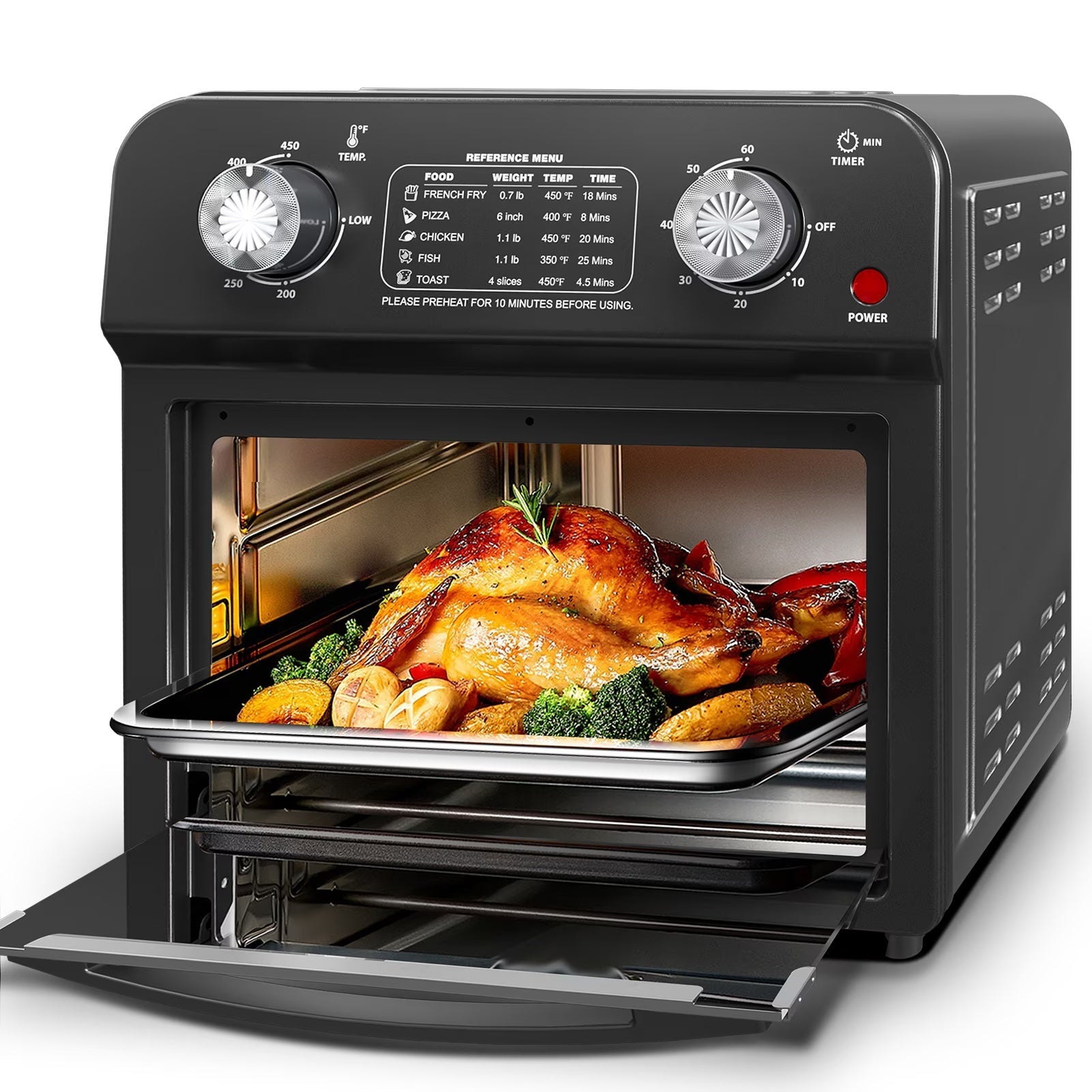 12L Dual-Knob Air Fryer Oven
