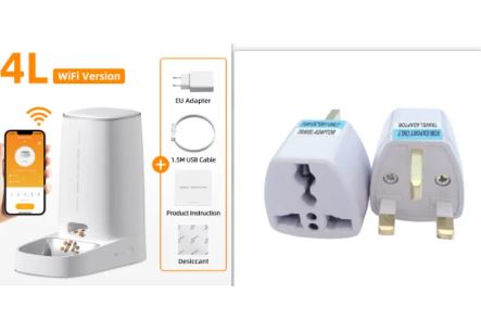 Automatic Pet Feeder with Stainless Steel Bowl