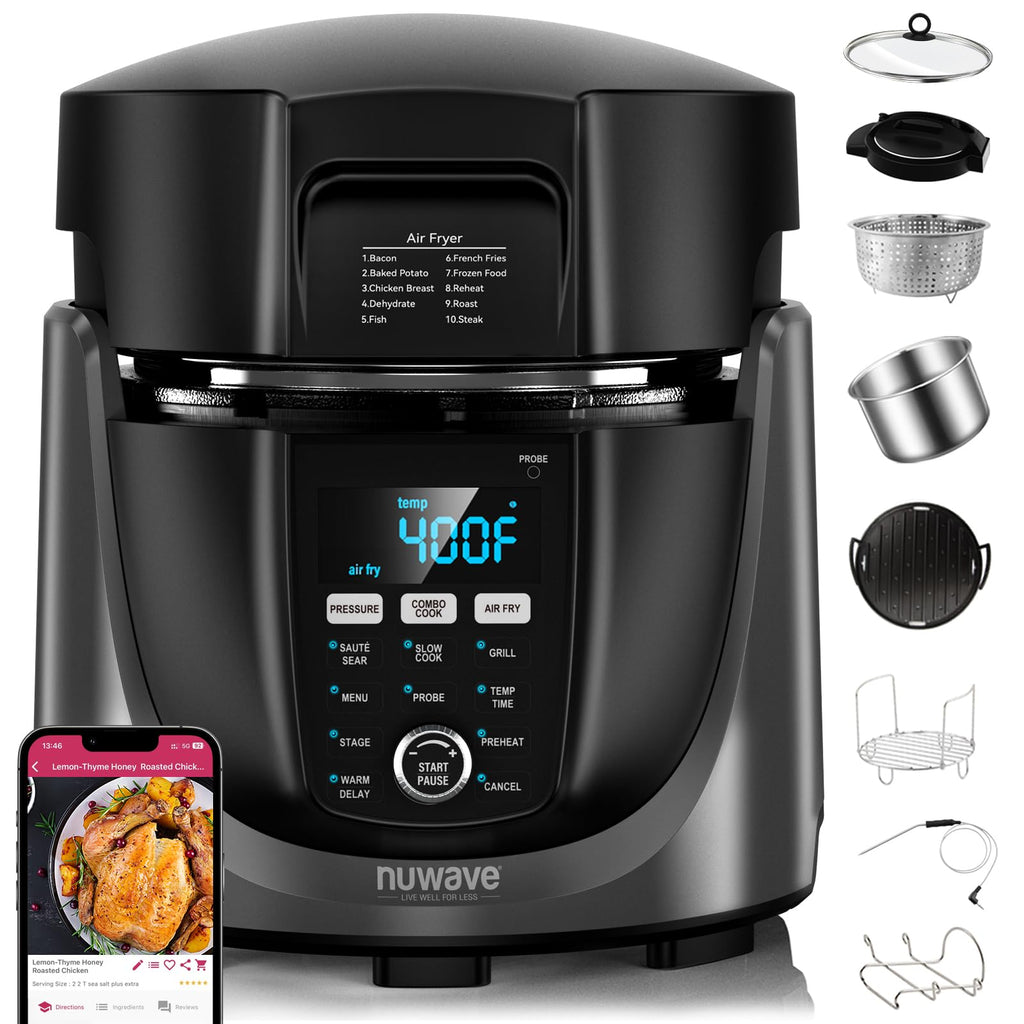 NuWave Duet Electric Pressure Cooker & Air Fryer Combo