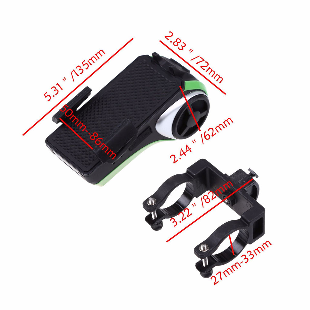 Bike Phone Holder with Speaker and Light