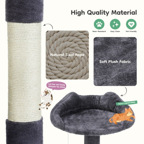 54-Inch Multi-Story Cat Tree Tower