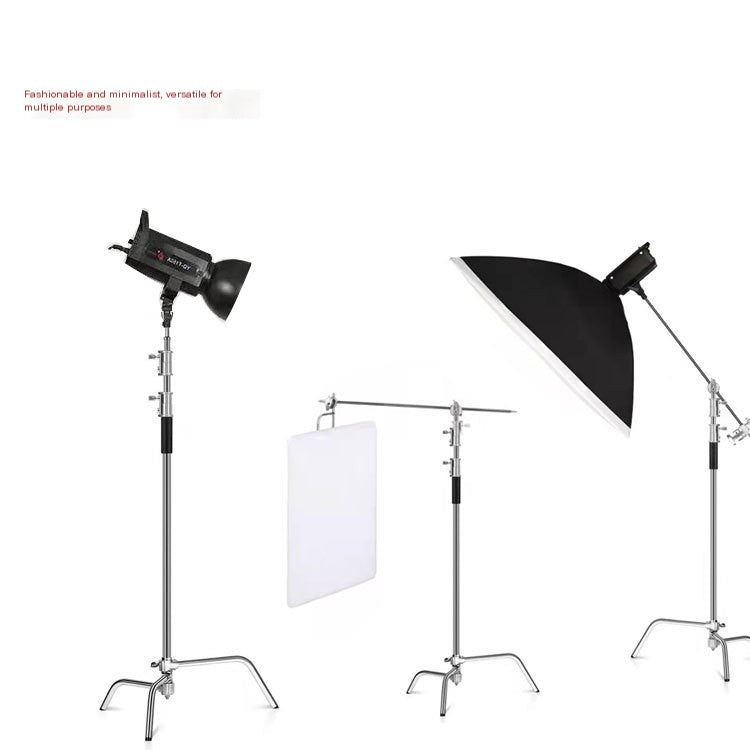Stainless Steel C-Shape Lighting Stand