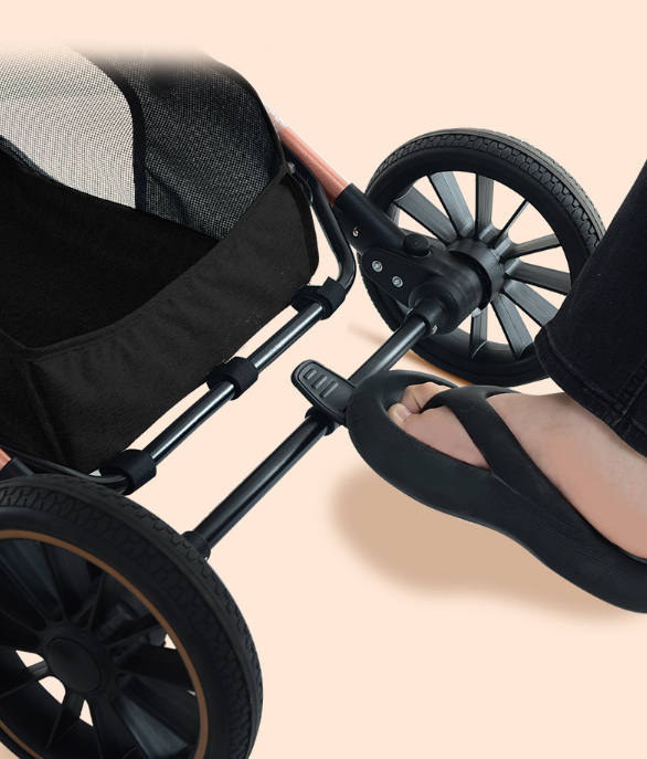 Foldable Pet Stroller for Large Dogs
