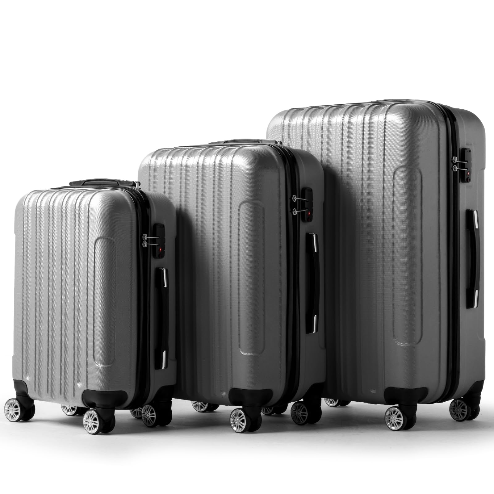 3-Piece Hardside Luggage Set with TSA Lock
