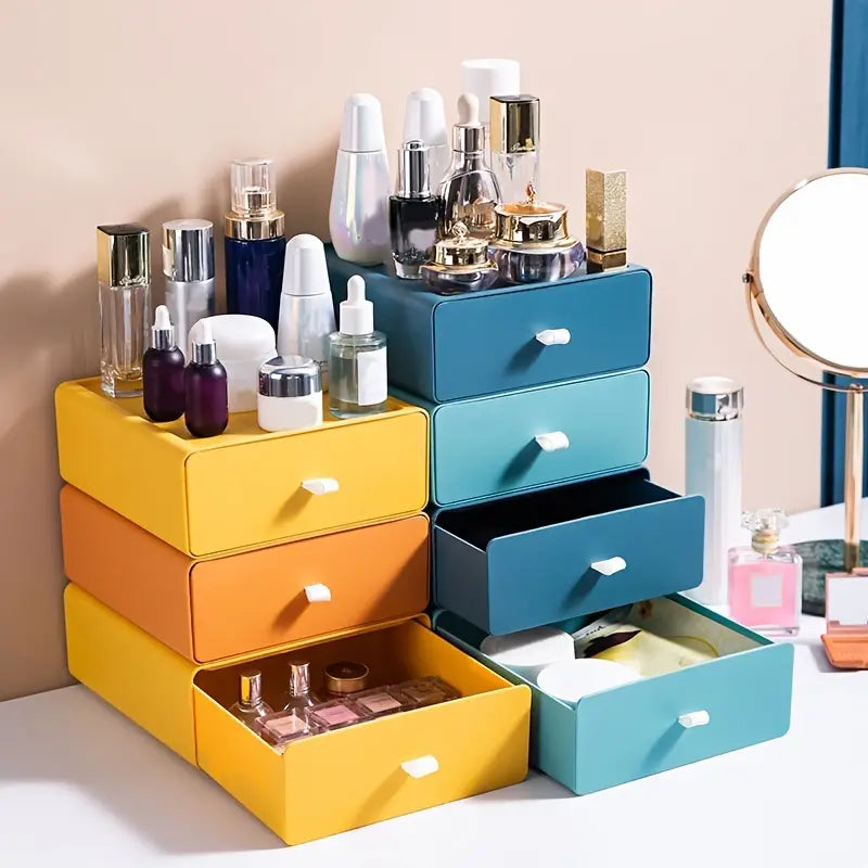 Desktop Drawer Organizer - Stackable Plastic Storage Box
