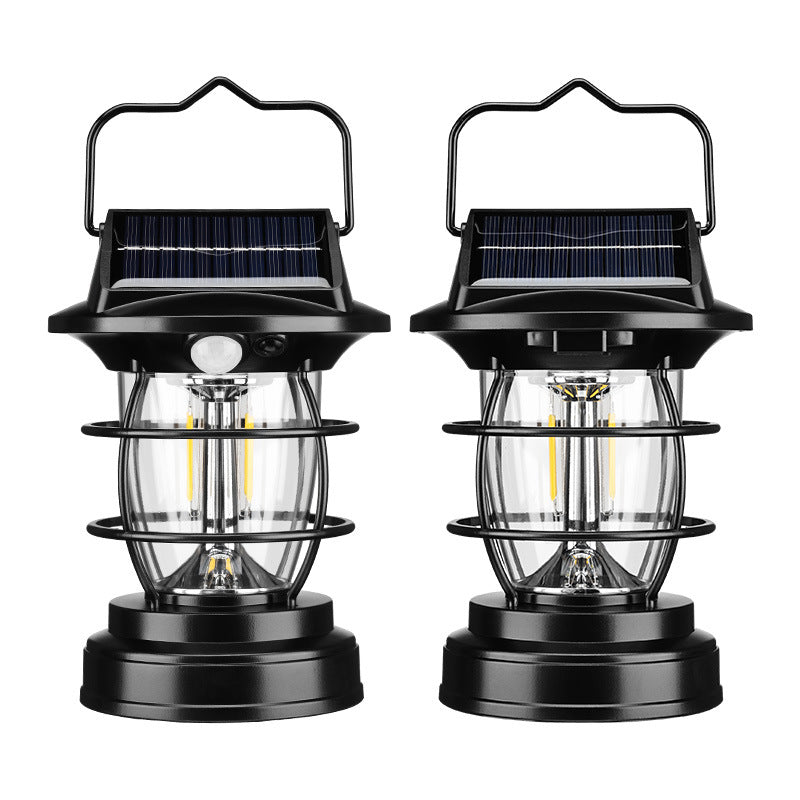 Outdoor Solar Powered Camping Lantern Waterproof and Vintage