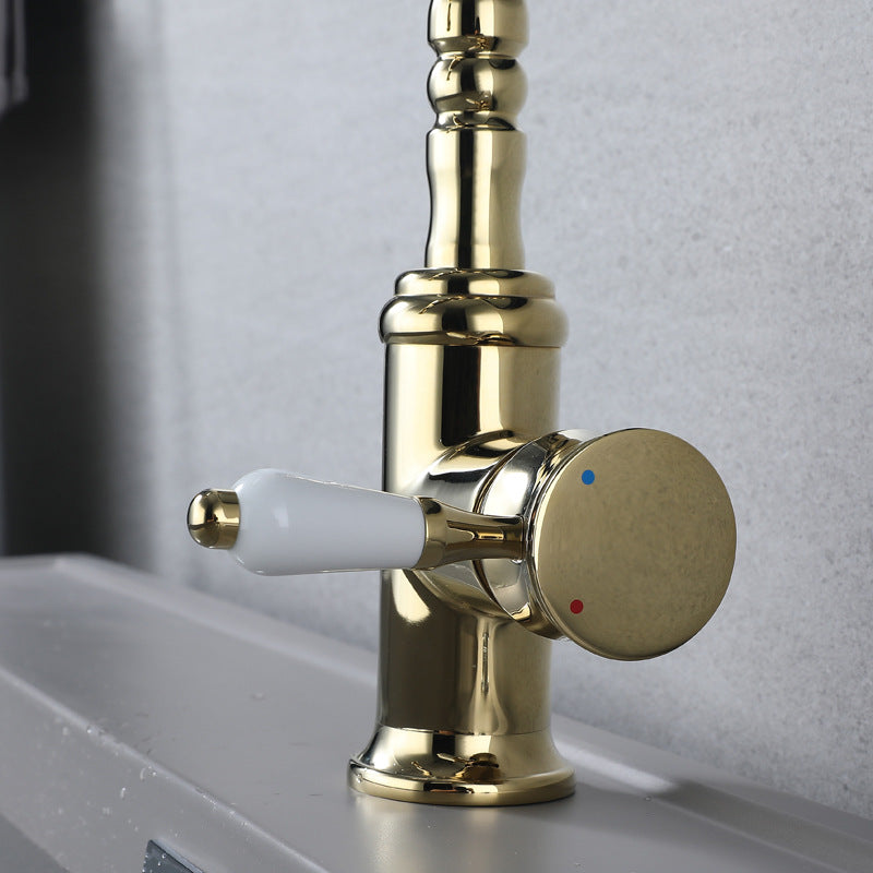 Vintage Gold Rotatable Basin Faucet