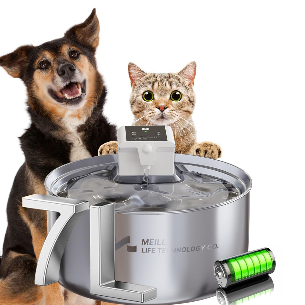 Cordless Stainless Steel Cat Water Fountain, 7L