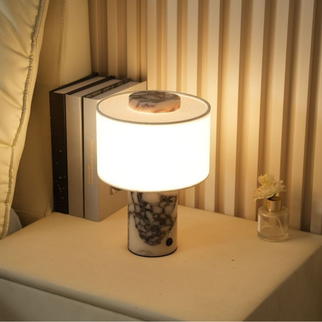 Portable Luxury Stone Charging Table Lamp