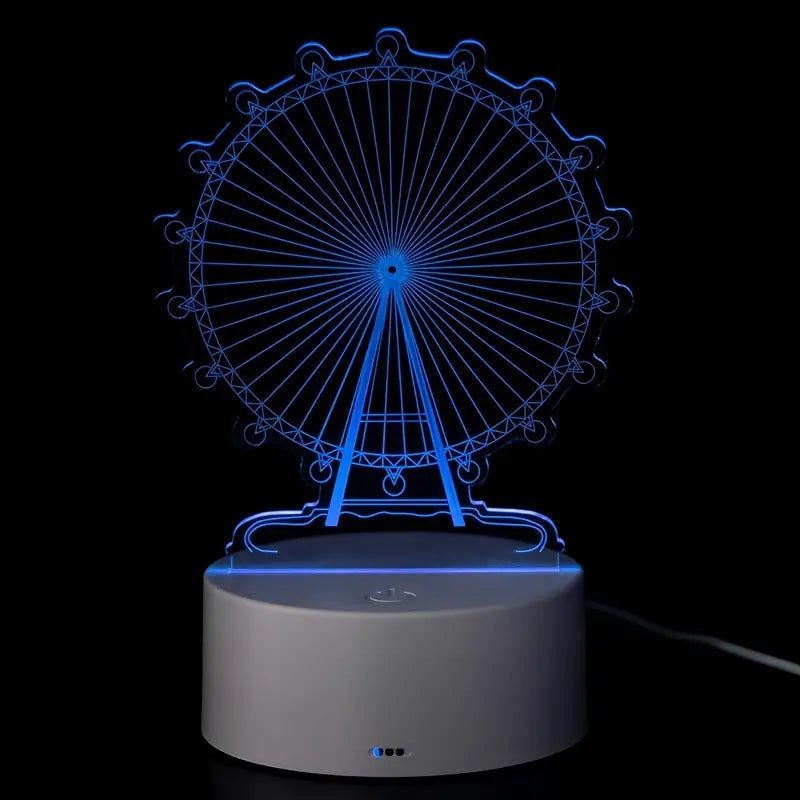 RGB Smart Touch 3D Night Light Ferris Wheel Design