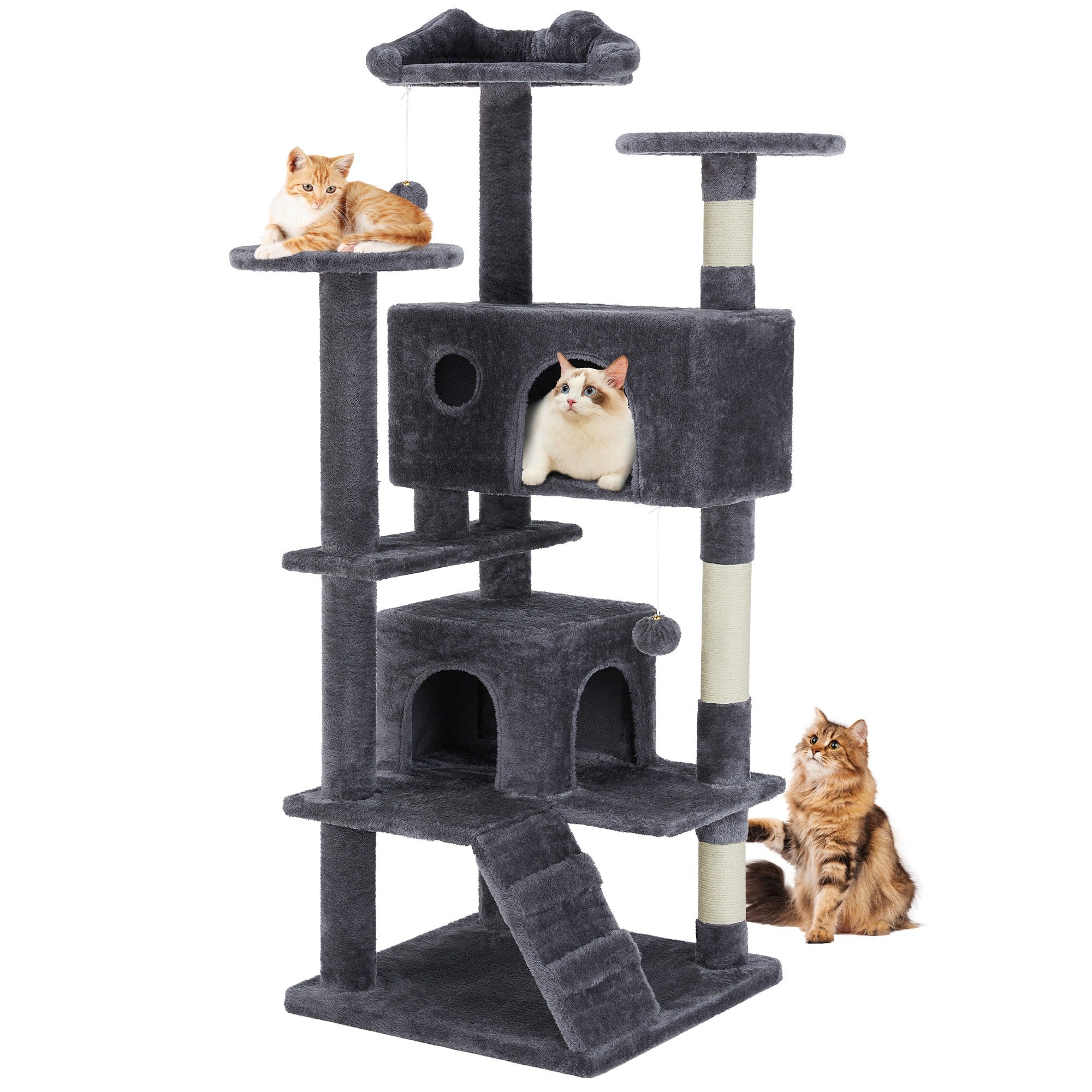 Large Multi-Level Cat Tree Tower with Scratching Post