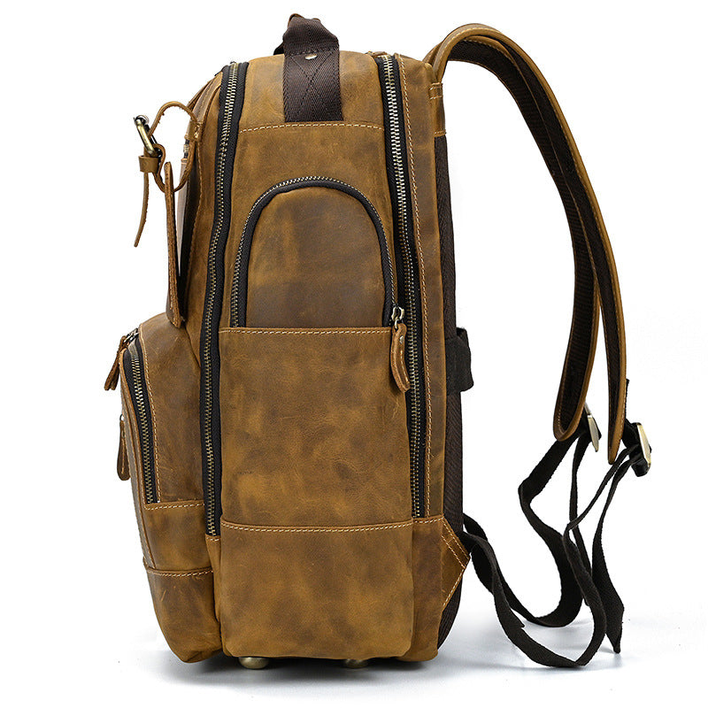 Crazy Horse Leather 15.6-Inch Backpack