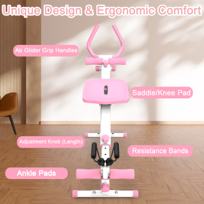4-in-1 Ab Glider & Rowing Fitness Machine