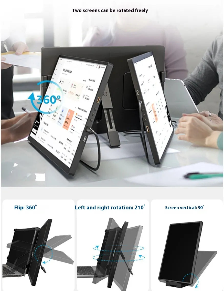 14.1-Inch Portable Dual-Screen Monitor