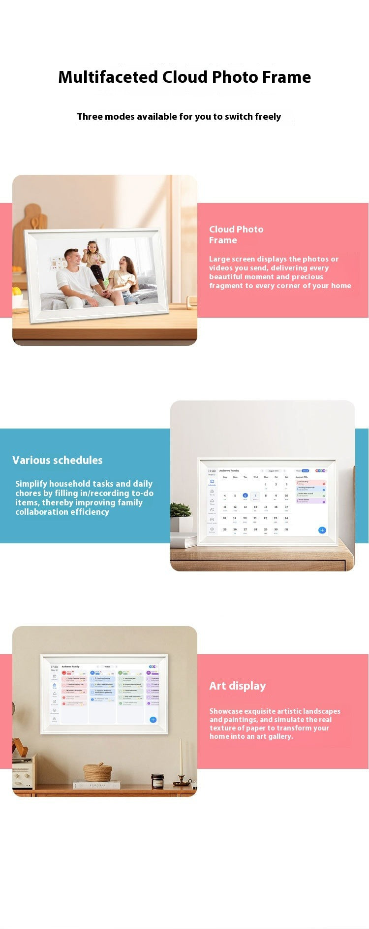 Smart Digital Photo Frame with App