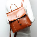 Women's Waxed Cowhide Leather Backpack