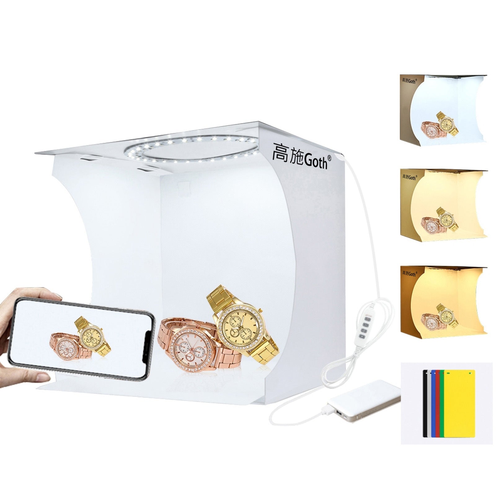 LED Ring Photo Studio Portable Lighting Kit