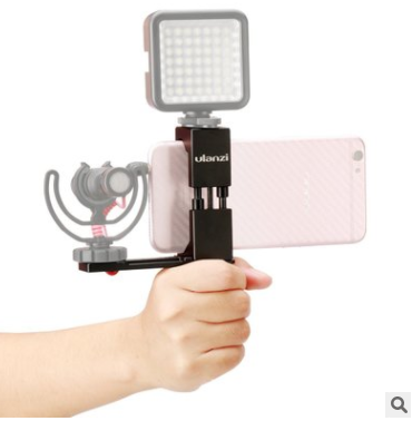 Handle Microphone Photography Light Stand with Phone Holder