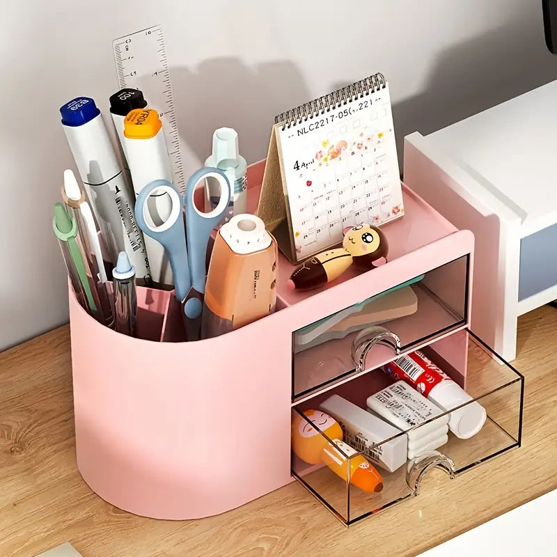 1pc Transparent Drawer Type Desktop Storage Box