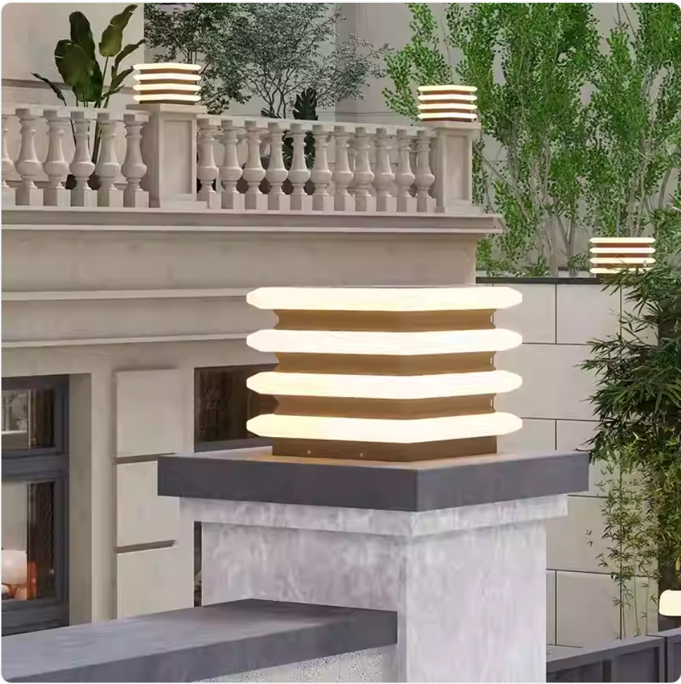 Solar Waterproof Wall Pillar Lamp