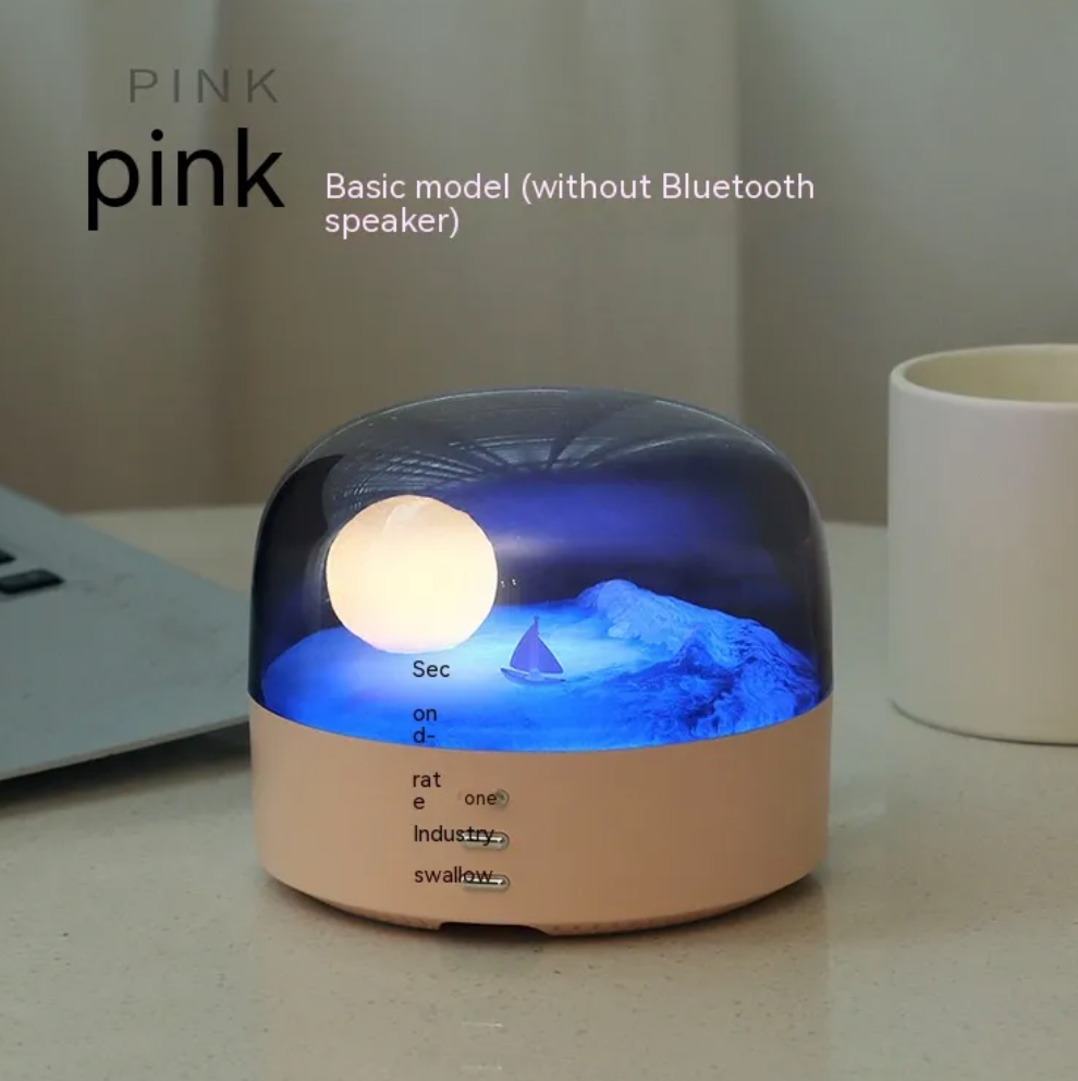 Crescent Moon Bluetooth Night Light Speaker