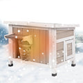 Insulated Outdoor Cat Shelter, Solid Wood