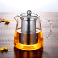 Heat Resistant Clear Glass Teapot With Infuser