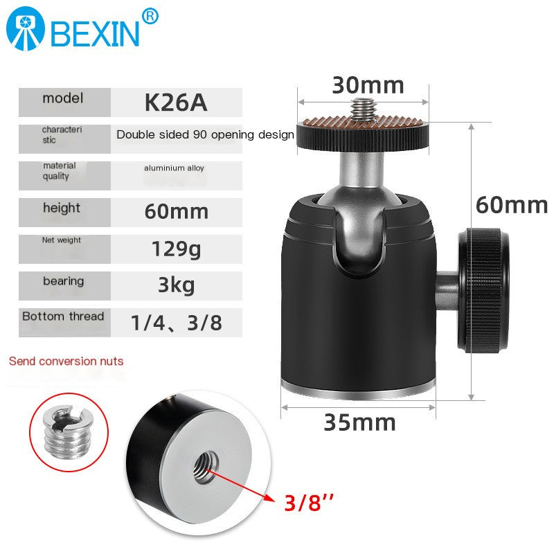 Metal Ball Head Mini Tripod for DSLR and Live Streaming