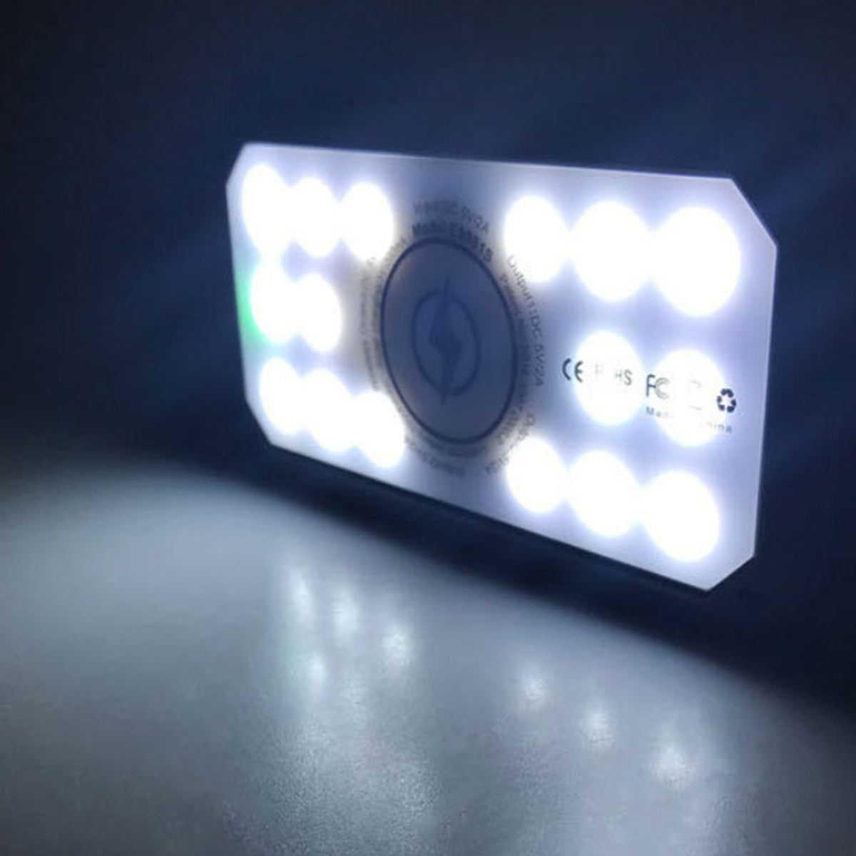 Sun Chaser Mini Solar Wireless Charger with LED Flood Light
